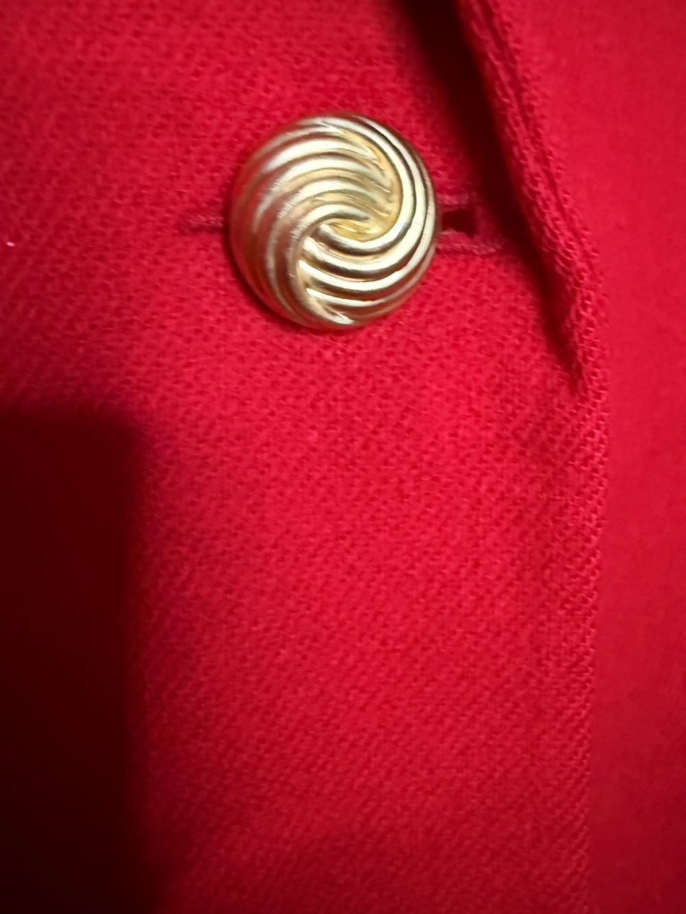 Savannah 100% wool Red Single-Button Classic Blazer Misses 12 - Picture 3 of 5
